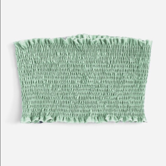 Pleated Tube Top in Mint Green Size SM - Picture 5 of 6